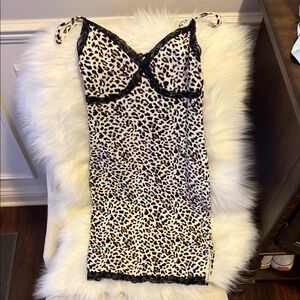Wild Fable Animal Print Chemise with Black Lace